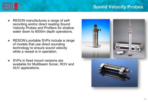Reson : underwater acoustic solutions