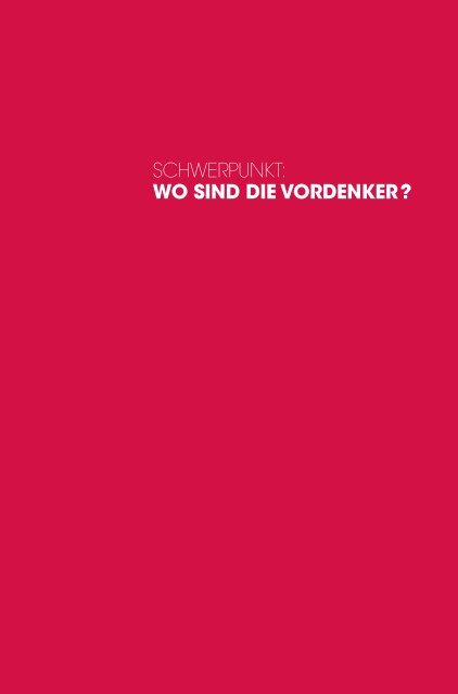 WO SIND DIE VORDENKER ? - Indes