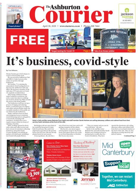 Ashburton Courier: April 30, 2020