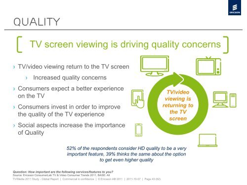 TV & Video Consumer Trends 2011 - Ericsson