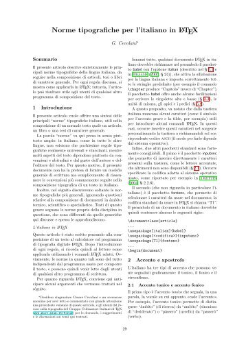 Norme tipografiche per l'italiano in LaTeX - GuIT