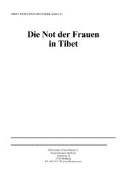 Die Not der Frauen in Tibet - Tibet Initiative Deutschland eV ...