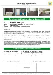 Resopal SpaStyling Generieren Sie ... - A&J Holzzentrum