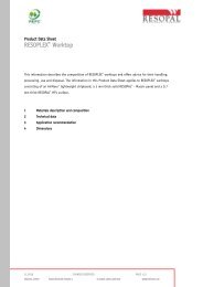 Product Data Sheet RESOPLEX ® Worktop - Resopal