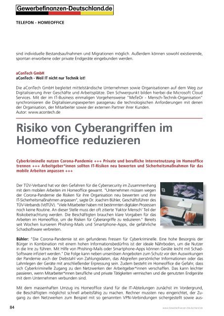 Gewerbefinanzen-Deutschland: Corona-Virus: HomeOffice & Bundeshilfen Sonderausgabe 03-2020