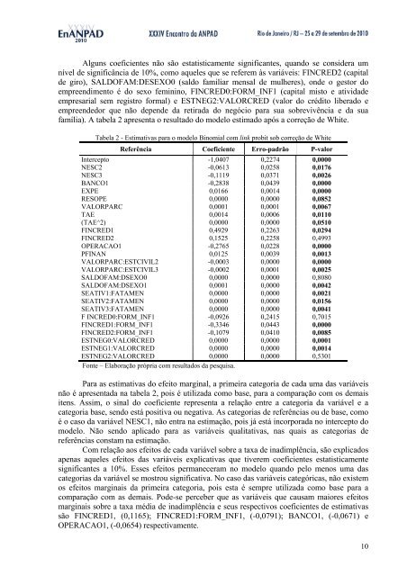 O objetivo deste trabalho é identificar e anal - Anpad