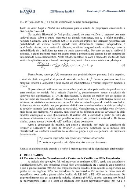 O objetivo deste trabalho é identificar e anal - Anpad