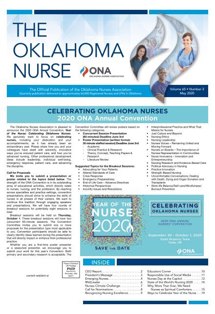 The Oklahoma Nurse - May 2020