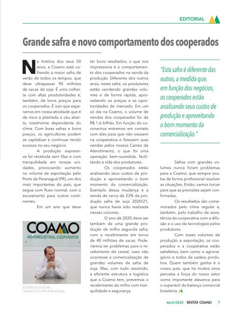 Revista Coamo edição Abril de 2020