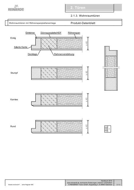 2. Türen - REINÆRDT Türen GmbH