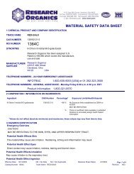 MATERIAL SAFETY DATA SHEET - Research Organics