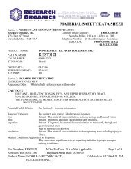 material safety data sheet - Research Organics