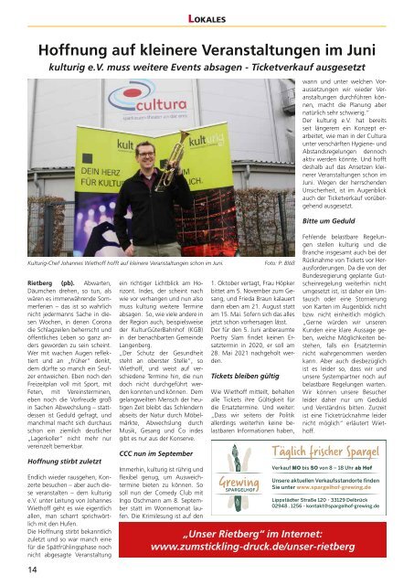 Unser Rietberg Ausgabe 03 vom 06. Mai 2020