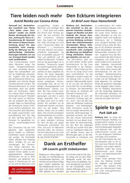 Unser Rietberg Ausgabe 03 vom 06. Mai 2020