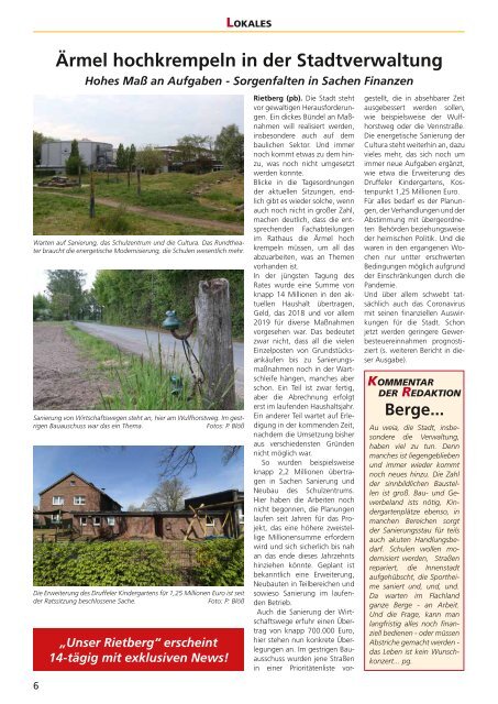 Unser Rietberg Ausgabe 03 vom 06. Mai 2020