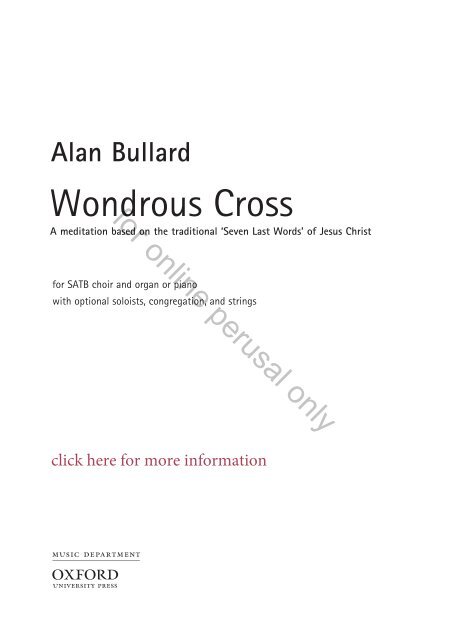 Alan Bullard Wondrous Cross  