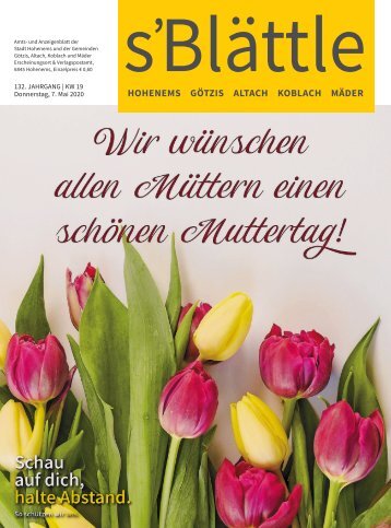 s'Blättle Nr. 19 - Do, 7. Mai 2020