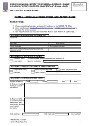 Serious Adverse Event (SAE) Report Form - Noguchi