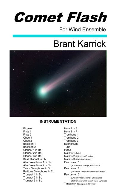 Comet Flash (Score)
