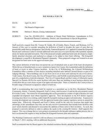 Case No. ZO-0001-2012. Addition of Resort Hotel Definition ...