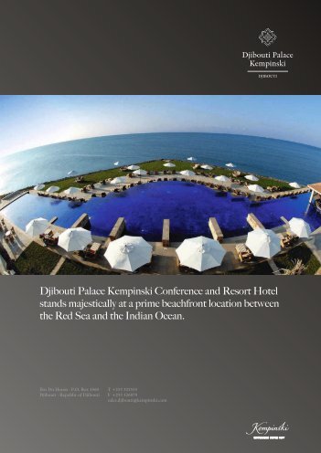 Djibouti Palace Kempinski Conference and Resort Hotel stands ...