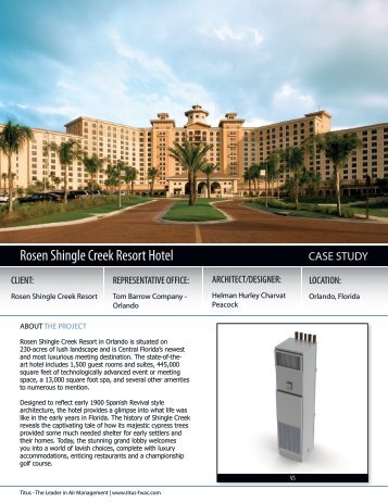 Rosen Shingle Creek Resort Hotel - Texas Air Products