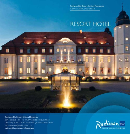 ResoRt HoteL - Radisson Blu Resort Schloss Fleesensee