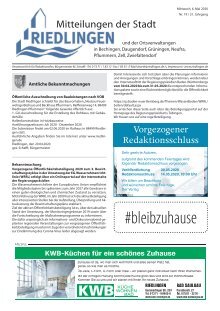 Amtliches Mitteilungsblatt Riedlingen 06.05.2020