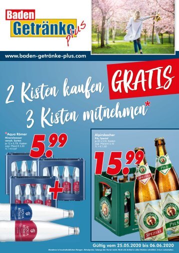 Baden Getränke Plus Mai/Juni 2020