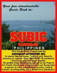 Subic Zambales Guide Book