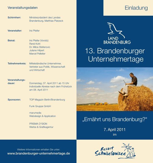 13. Brandenburger Unternehmertage