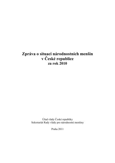 Zpráva o situaci národnostních menšin v České ... - Jihočeský kraj