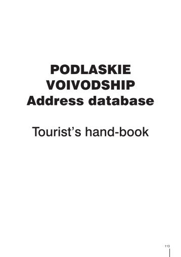 Podlaskie tourist guide - part II