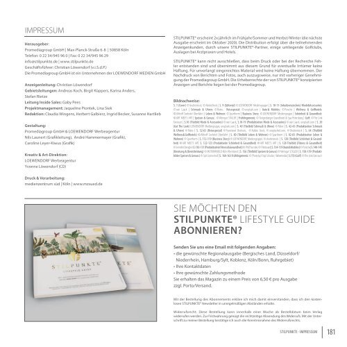 STILPUNKTE Lifestyle Guide Ausgabe 17 Hamburg/Sylt - Frühjahr/Sommer 2020