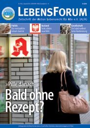 ALfA e.V. Magazin – LebensForum | 106 2/2012
