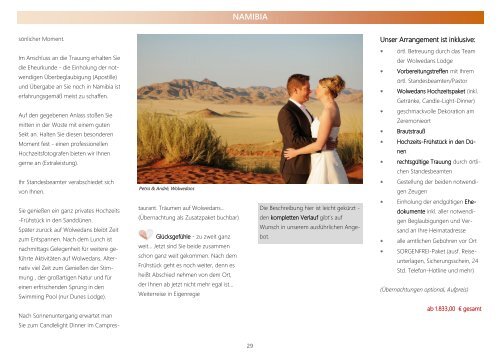 südliches Afrika - hochzeit auf reien