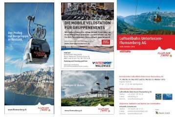 WALENSEE Die mobile Velostation für GruppeneVents - Flumserberg