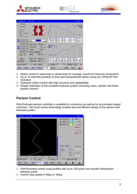 PECS – The Control System for Extrusion Blow Moulding - Inea