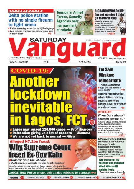 09052020 - Another Lockdown Inevitable in Lagos, FCT