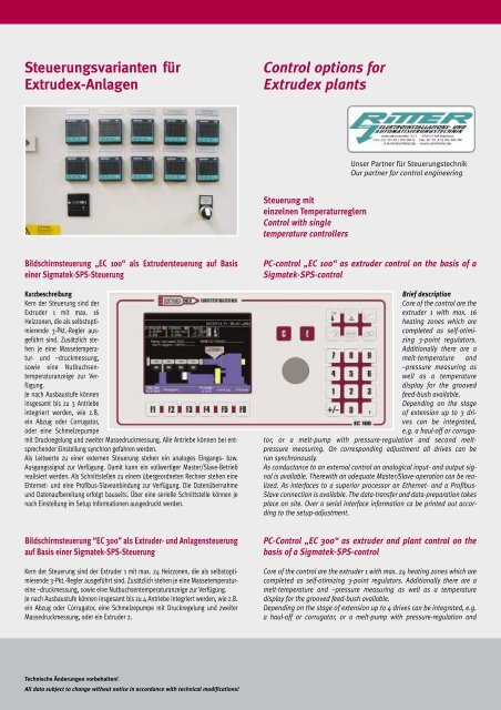 TPV-tubes and -profiles for the automotive industry ... - Extrudex