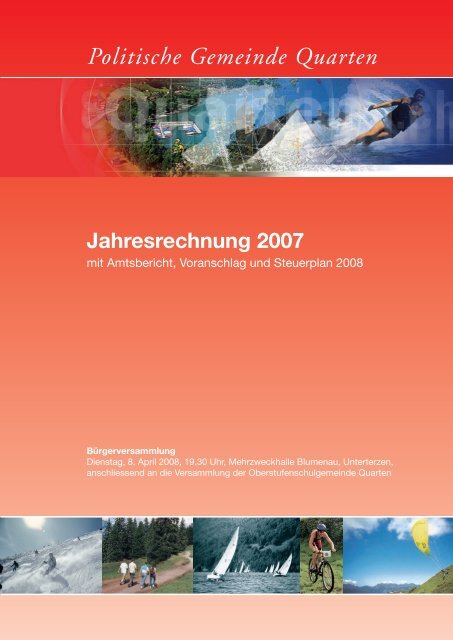 Jahresrechnung - Gemeinde Quarten