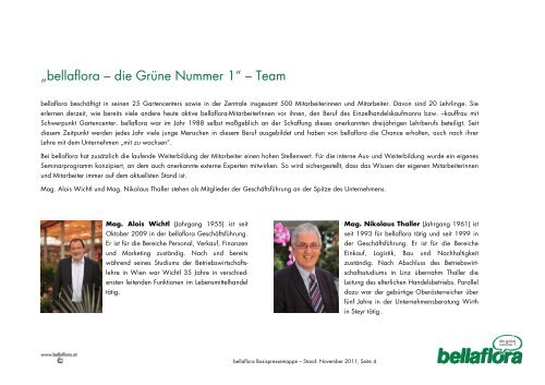 bellaflora Pressemappe