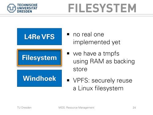 Resource Management - Operating Systems Group