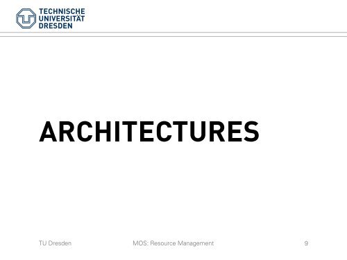 Resource Management - Operating Systems Group