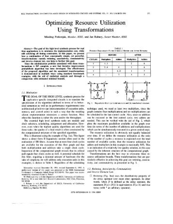 Optimizing resource utilization using transformations ... - UCLA