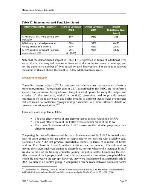 Evaluation of Malawi's Emergency Human Resources Programme