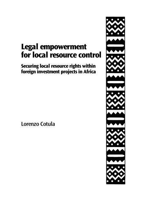 Legal empowerment for local resource control