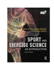 Sport and Exercise Science: An Introduction (second edition)