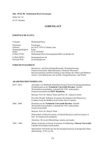 Lebenslauf Magazines