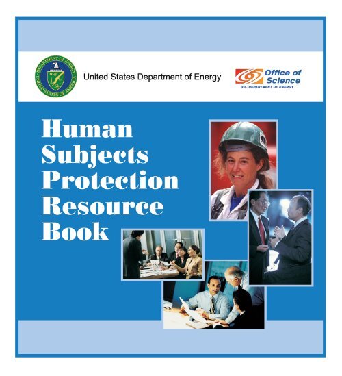 DOE Human Subjects Protection Resource Book Department of